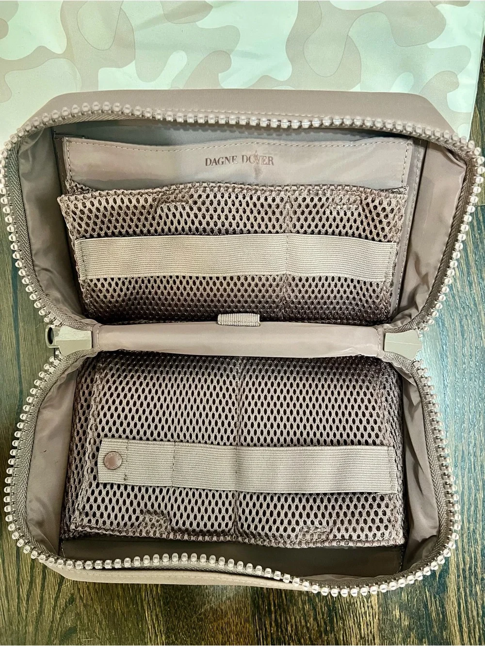 Dagne Dover Arlo Tech Pouch Large Dune Neoprene Organizer Dust Bag